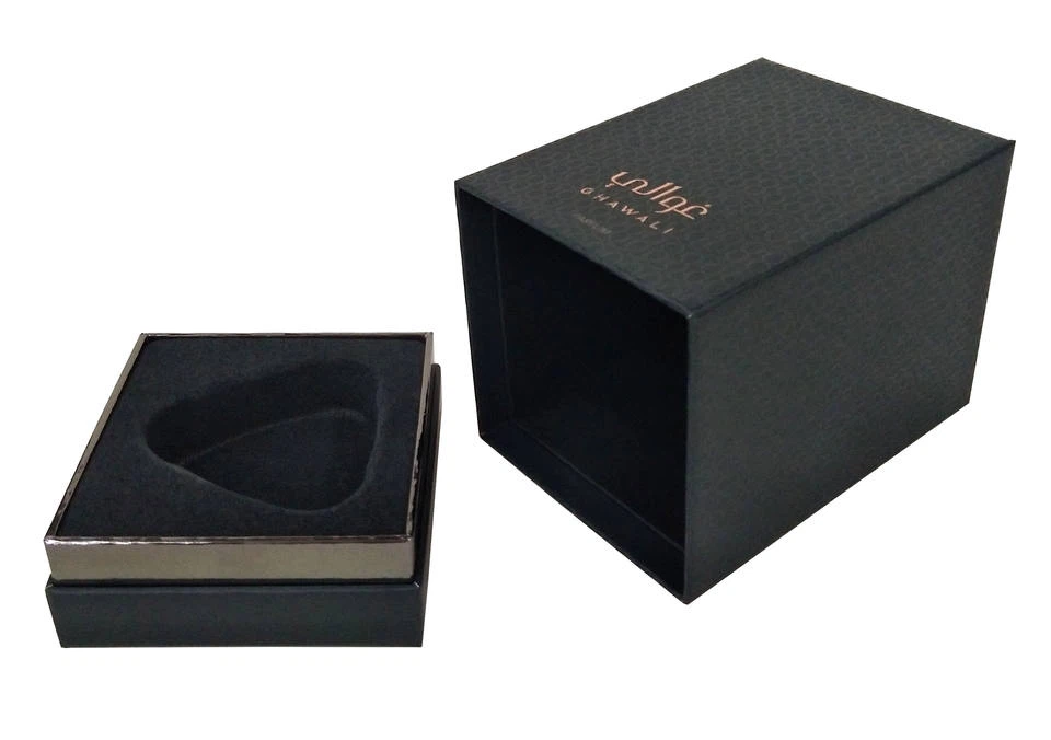 High-Grade Black Gift Box With Custom Logo, Heaven And Earth Cover Luxury Jewelry Storage Box