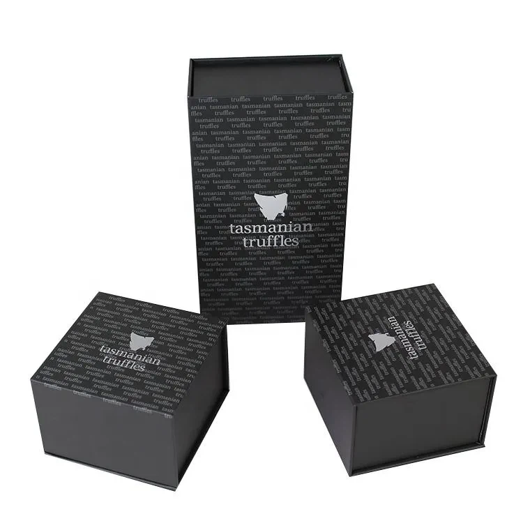 Custom Folding Metallic Foil Cardboard Paper Watch Packaging Magnetic Gift Box With Foam Sponge Inserts