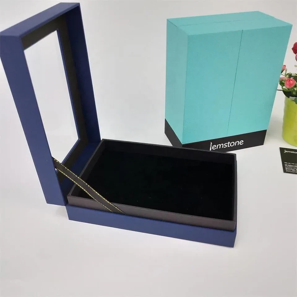 Top Design Sliver Stamping Logo Double Double Bieb Ftuħ tal-Karta tal-Karta tal-Pakkett tal-Karta tal-Karta tal-Karta